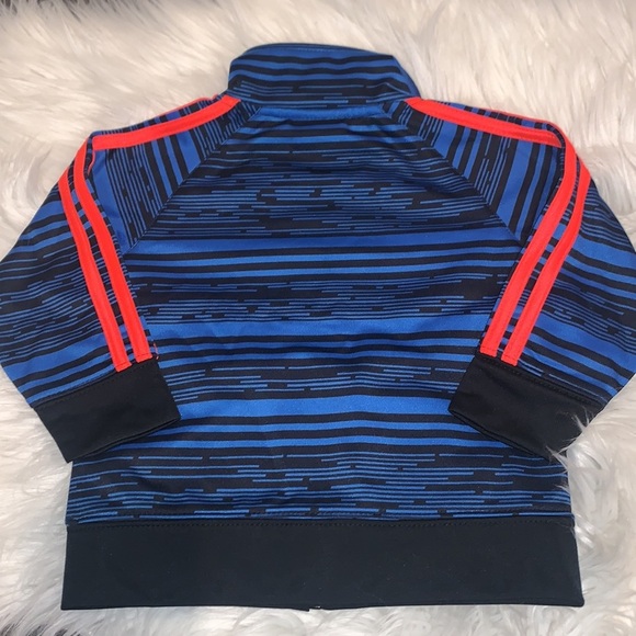 Adidas Training DNA Warm Up Jacket Navy/Black Stripe Pattern Size 12M - Picture 3 of 7